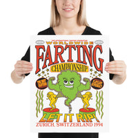 World Farting Championship Poster Print