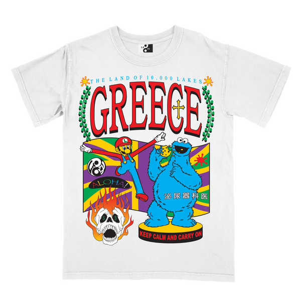 greece tourist tee - white [preorder: eta early oct]