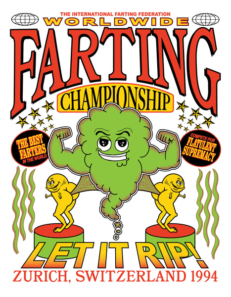 World Farting Championship Poster Print