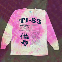 TI 83 tie dye long sleeve tee - large