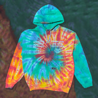 SOCIETY IS SO F*CKED tie dye hoodie - medium